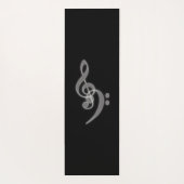 Musik - Treble Bass Clef Yoga Mat Yogamatte (Rückseite)
