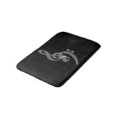 Musik - Treble und Bass Clef Bath Mat Badematte (Schrägansicht)