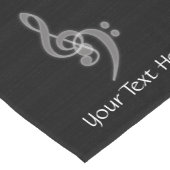 Musik - Treble und Bass Clef Kurzer Tischläufer (Ecke)