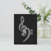 Musik - Treble und Bass Clef - Postkarte (Stehend Vorderseite)