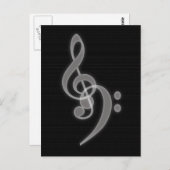 Musik - Treble und Bass Clef - Postkarte (Vorne/Hinten)