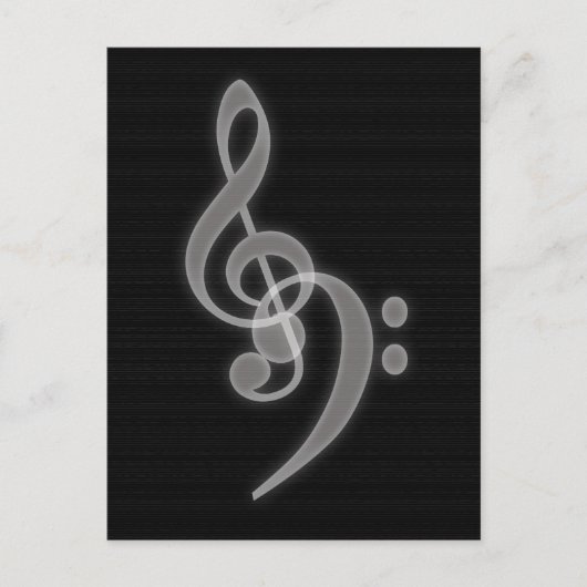 Musik - Treble und Bass Clef - Postkarte (Vorderseite)