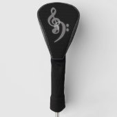 Musik - Treppenhaus-Bass-Clef Golf Head Cover Golf Headcover (Vorderseite)