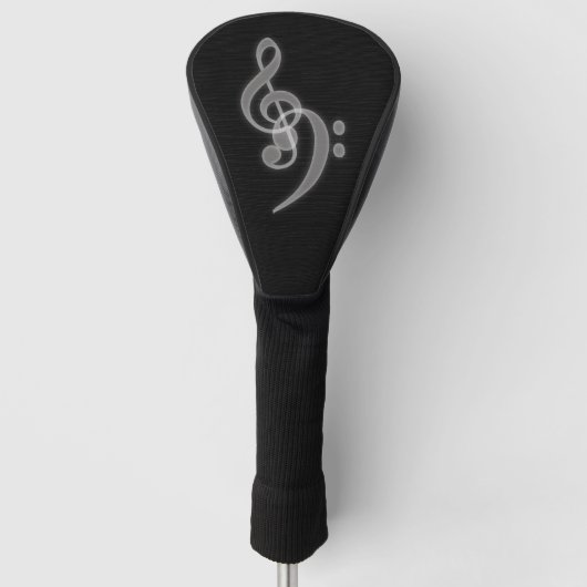 Musik - Treppenhaus-Bass-Clef Golf Head Cover Golf Headcover (Vorderseite)