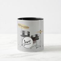 MUSIK TROMMEL SET IN ELEGANTEM CHARCOAL GRAU UND S