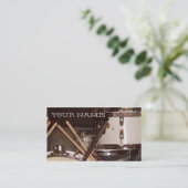 Musik-Trommel-Visitenkarte Visitenkarte (Stehend Vorderseite)