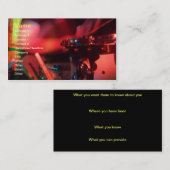 Musik-Trommel-Visitenkarte Visitenkarte (Vorne/Hinten)