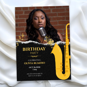 Musik Trompete Jazz Foto Geburtstag Einladung