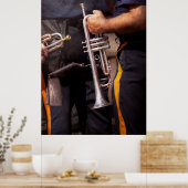 Musik - Trumpet - Polizeimarschingband Poster (Küche)