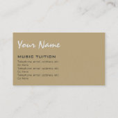 Musik-Tutor-Visitenkarten Visitenkarte (Rückseite)