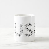 Musik-Typografie Kaffeetasse (Mittel)