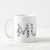 Musik-Typografie Kaffeetasse (Links)
