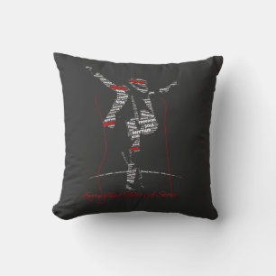 Musik-Typografie-Kunst   Modernes Design für Musik Kissen