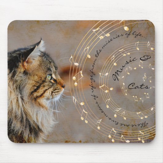 Musik u. Katzen Mousepad (Vorne)
