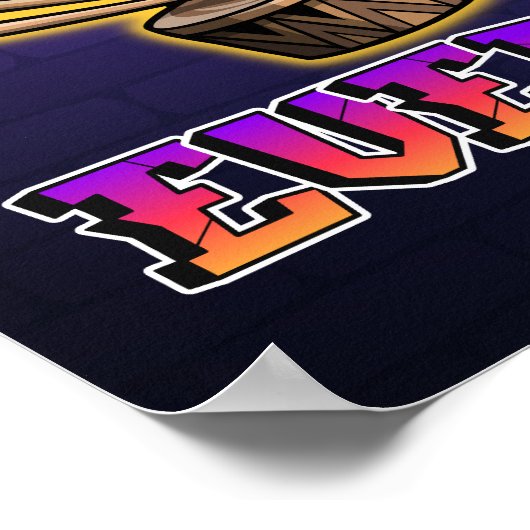 Musik überall Graffiti DJ Poster (Ecke)