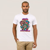 Musik überall Graffiti T-Shirt (Vorne ganz)
