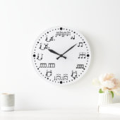Musik-Uhr für Trommler - Notizen und Rudiments Große Wanduhr (Zuhause)