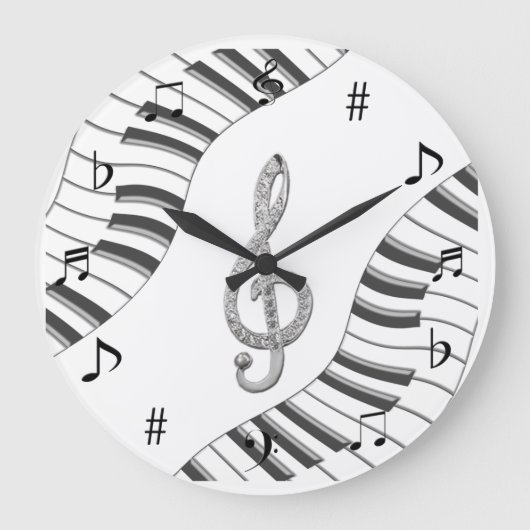 Musik-Uhr Große Wanduhr (Vorderseite)