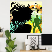 Musik und Anmerkungen Poster (Heimbüro)