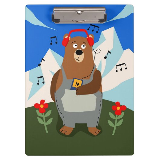 Musik und Bären Klemmbrett (Vorderseite)