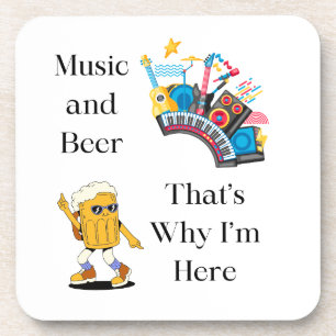 Musik und Bier, deshalb bin ich hier auf einer Getränkeuntersetzer