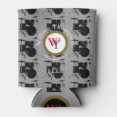 Musik und Bier, inspiriert Schlagzeug, Monogramm Dosenkühler (Vorderseite)