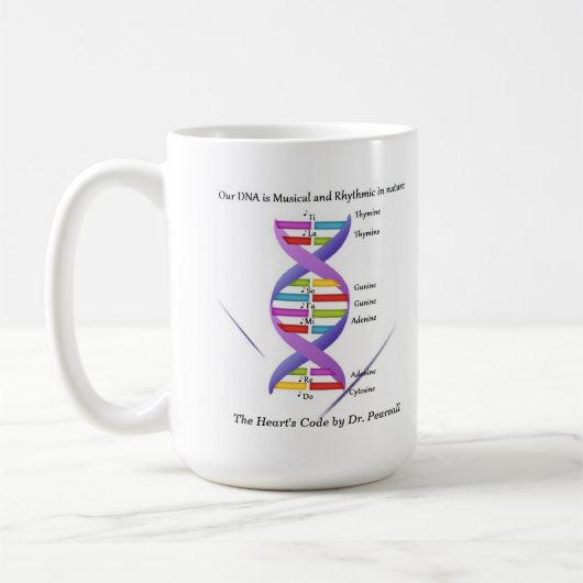Musik und DNA-Tasse Kaffeetasse (Links)