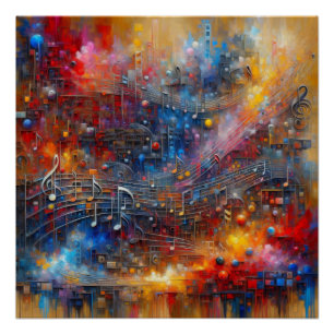 MUSIK UND FARBE POSTER