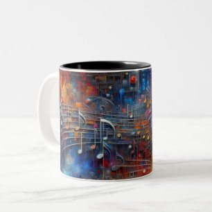 MUSIK UND FARBE ZWEIFARBIGE TASSE