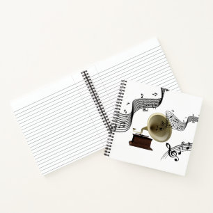 Musik und Gramophon Notizblock