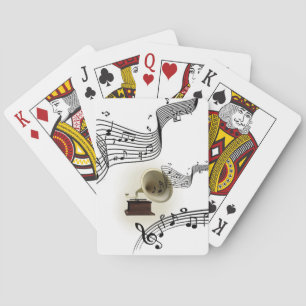 Musik und Gramophone Design Spielkarten