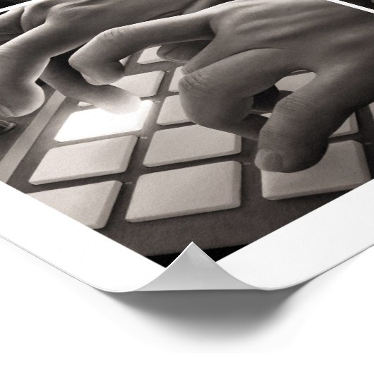 Musik und Hände Poster (Ecke)