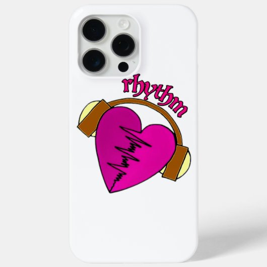 Musik und Herzschläge Case-Mate iPhone Hülle (Rückseite)
