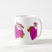 Musik und Herzschläge Kaffeetasse (VorderseiteRechts)