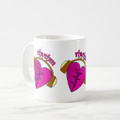 Musik und Herzschläge Kaffeetasse (Vorderseite Links)