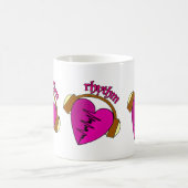 Musik und Herzschläge Kaffeetasse (Mittel)