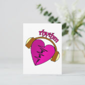 Musik und Herzschläge Postkarte (Stehend Vorderseite)