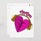 Musik und Herzschläge Postkarte (Vorne/Hinten)