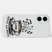 Musik und Kaffee-Handy Case-Mate iPhone Hülle (Rückseite (Horizontal))