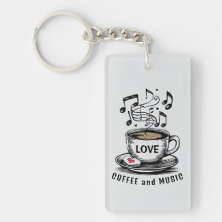 Musik und Kaffee Schlüsselanhänger