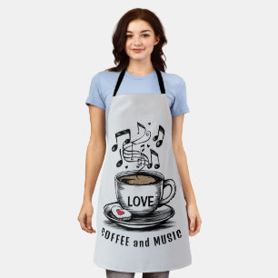 Musik und Kaffee Schürze