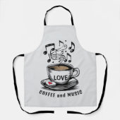 Musik und Kaffee Schürze (Vorderseite)