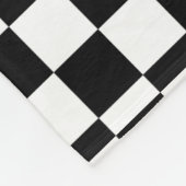 Musik und Karton Schwarz/Weiß Fleecedecke (Ecke)