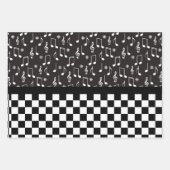 Musik und Karton Schwarz/Weiß Geschenkpapier Set (Vorderseite)