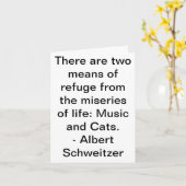 Musik und Katzen Karte (Gelbe Blume)