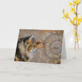 Musik und Katzen Karte (Gelbe Blume)