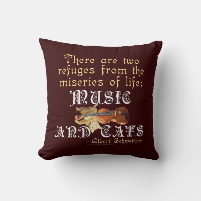 Musik und Katzen Kissen (Vorderseite)
