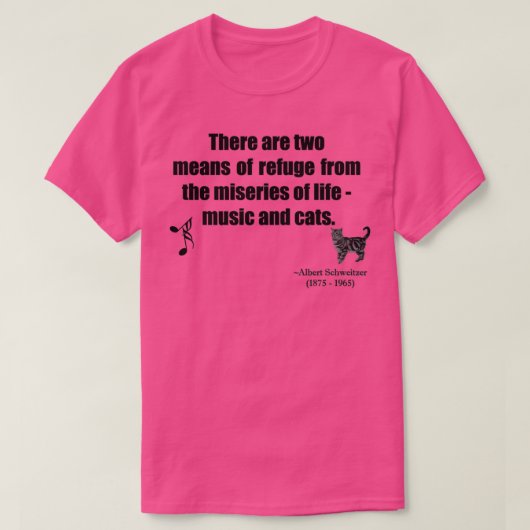 Musik und Katzen T-Shirt (Design vorne)