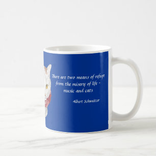 Musik und Katzen-Zitat-Geschenk-Tasse Kaffeetasse