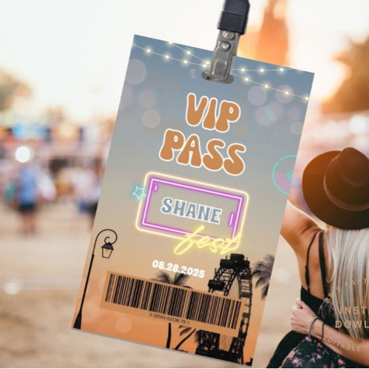 Musik und Kunstfestival Abzeichen VIP Pass Ausweis